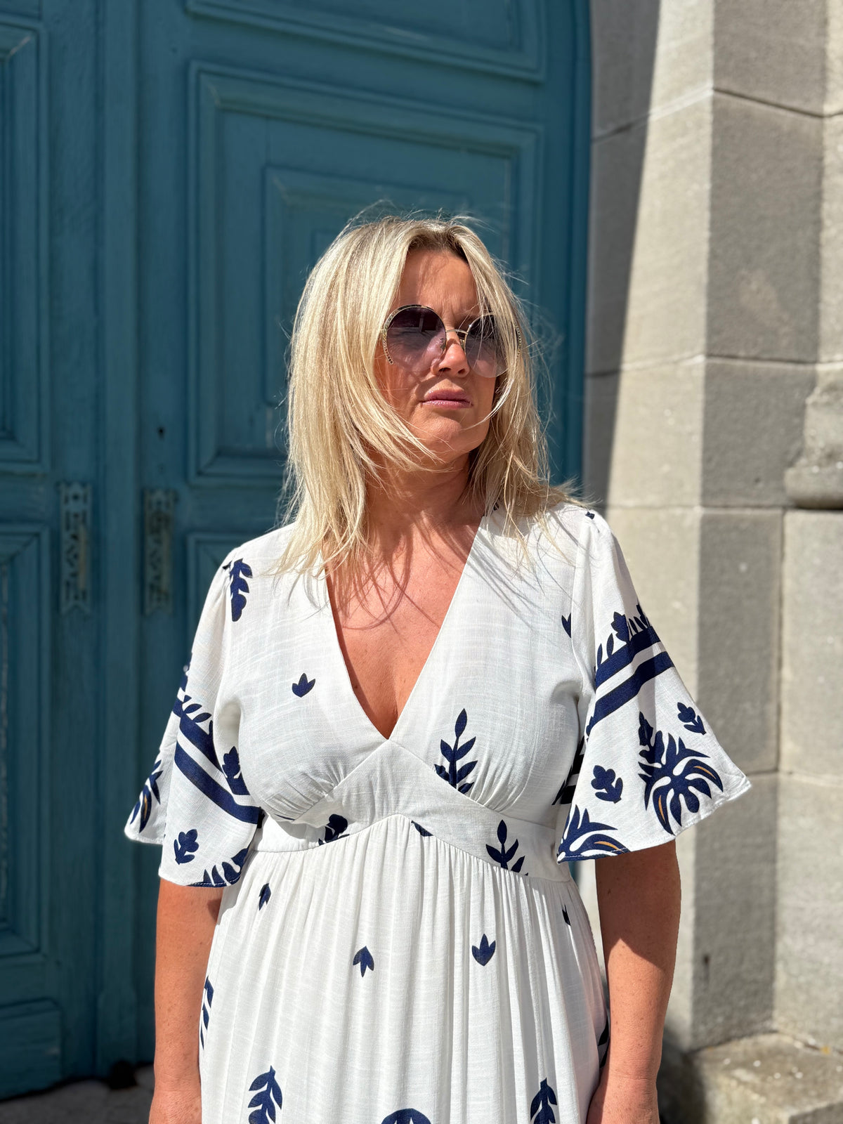 Robe longue bleu - Aurel