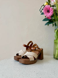 Sandale talon beige - Marta