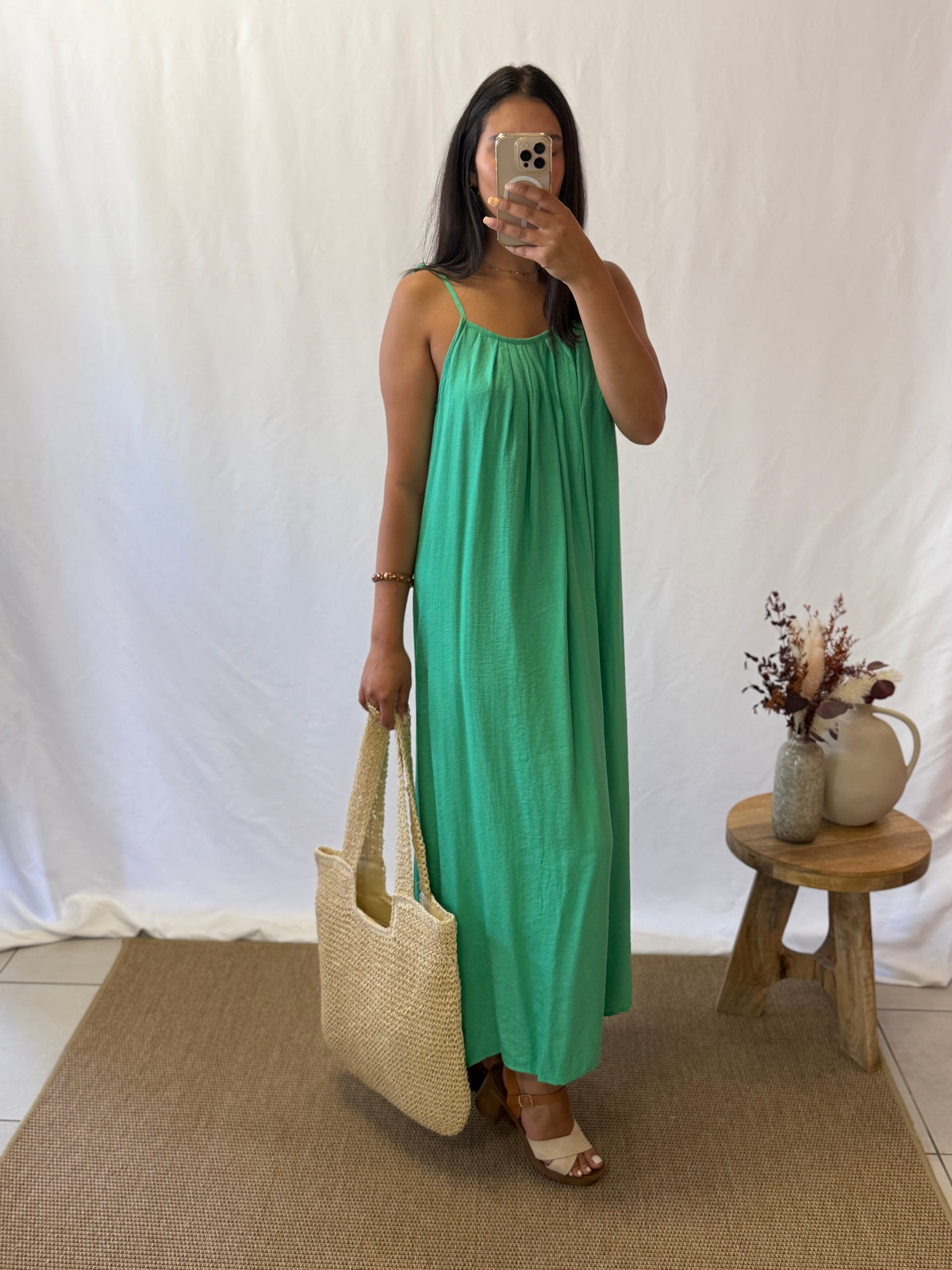 Robe longue vert - Paul