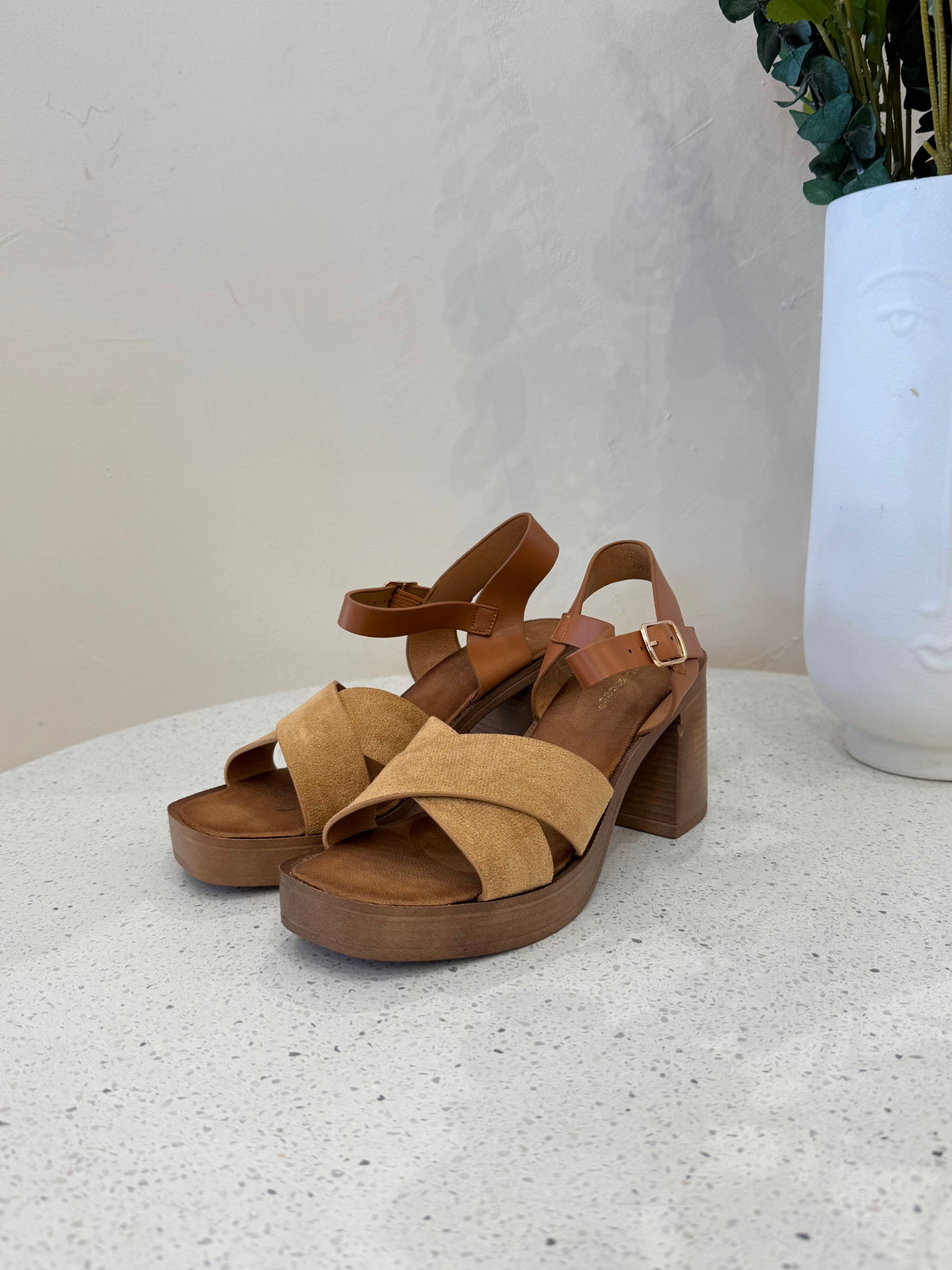 Sandale talon camel - Marta