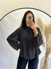 Blouse à pois noir - Opia
