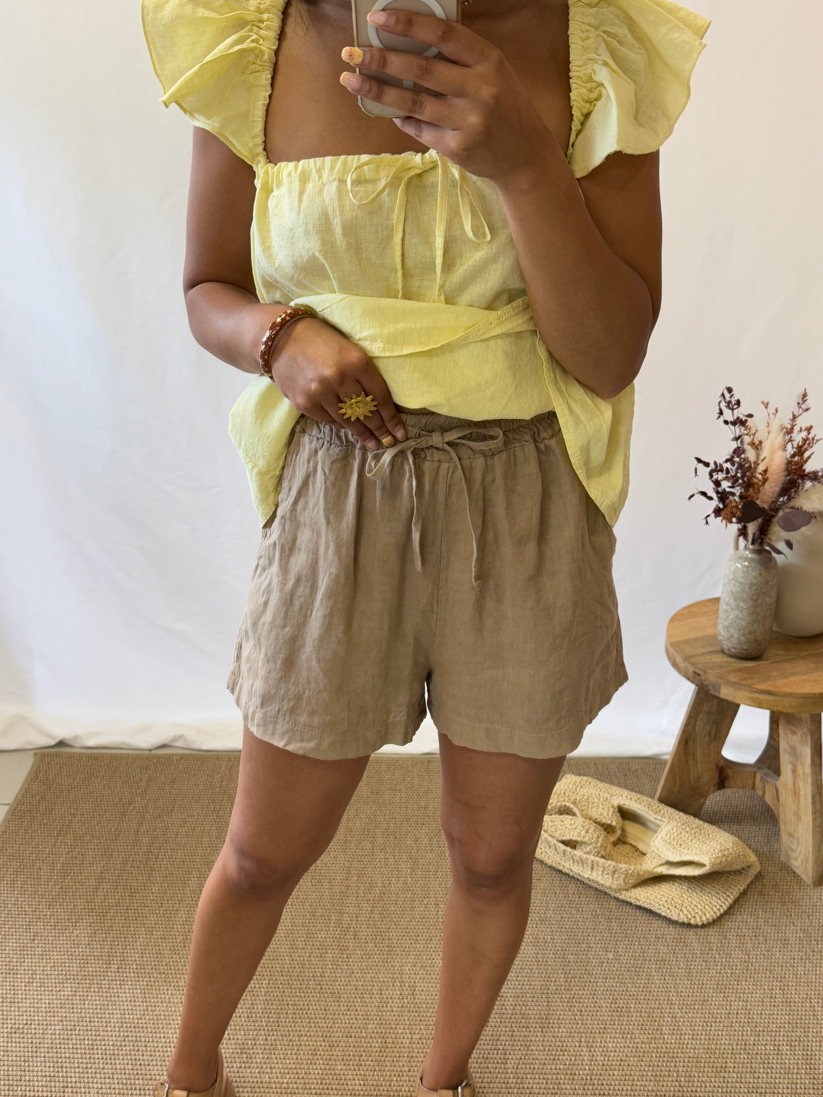 Short lin Camel - Juliette