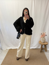 Cardigan tricot noir - Denis