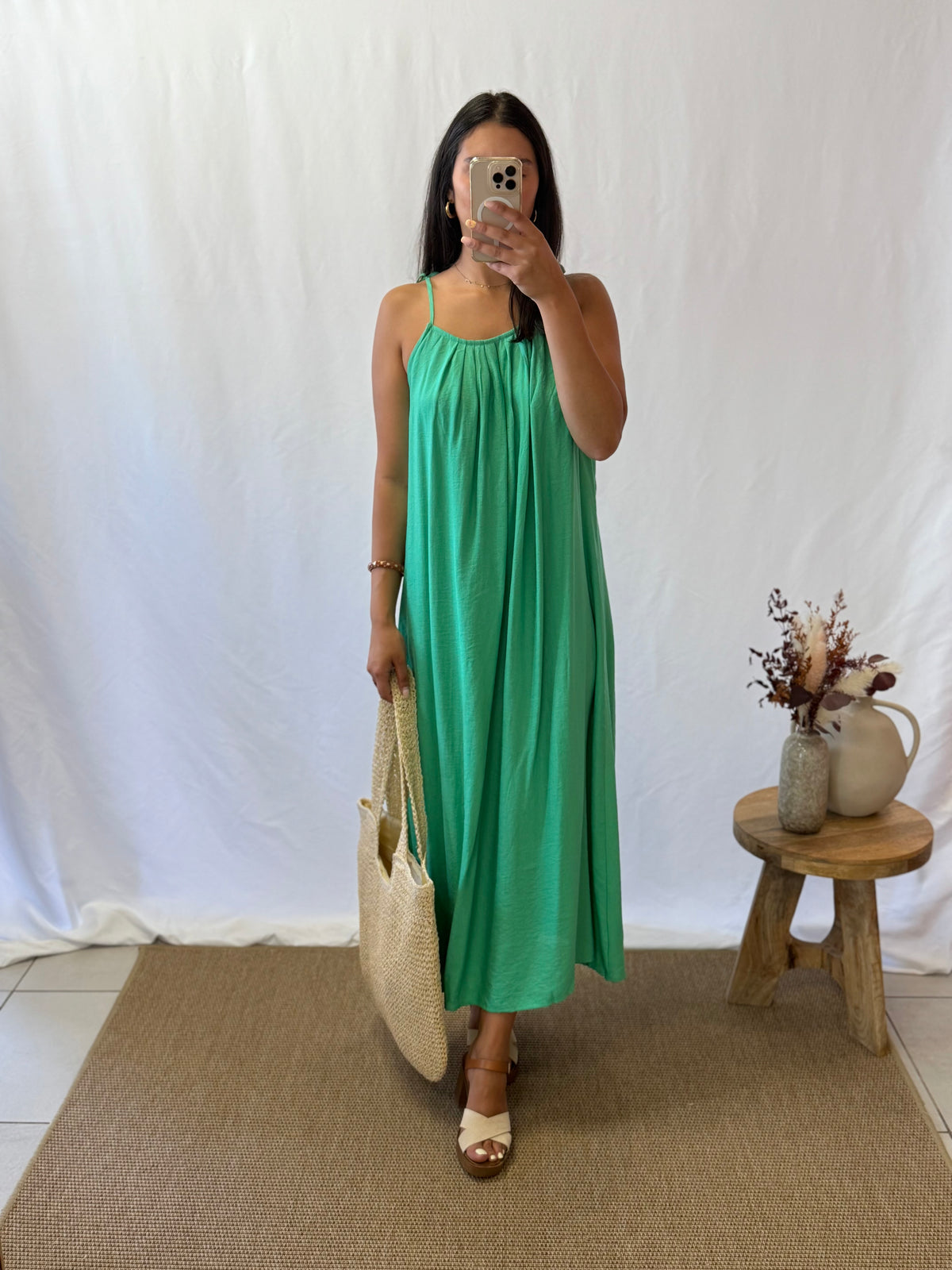 Robe longue vert - Paul