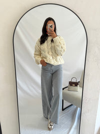 Pull grosse maille beige - Iris