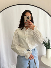 Blouse broderie blanc - Mia