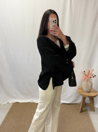 Cardigan tricot noir - Denis