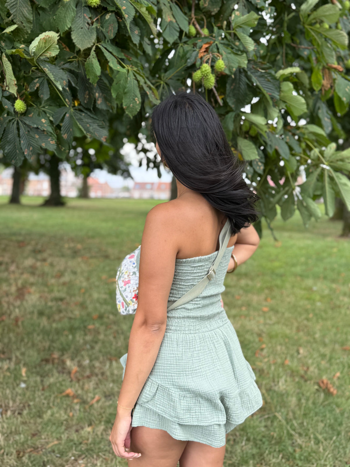 Combi bustier gaze kaki - Adele