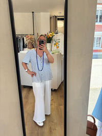 Pantalon fluide blanc  - Alix