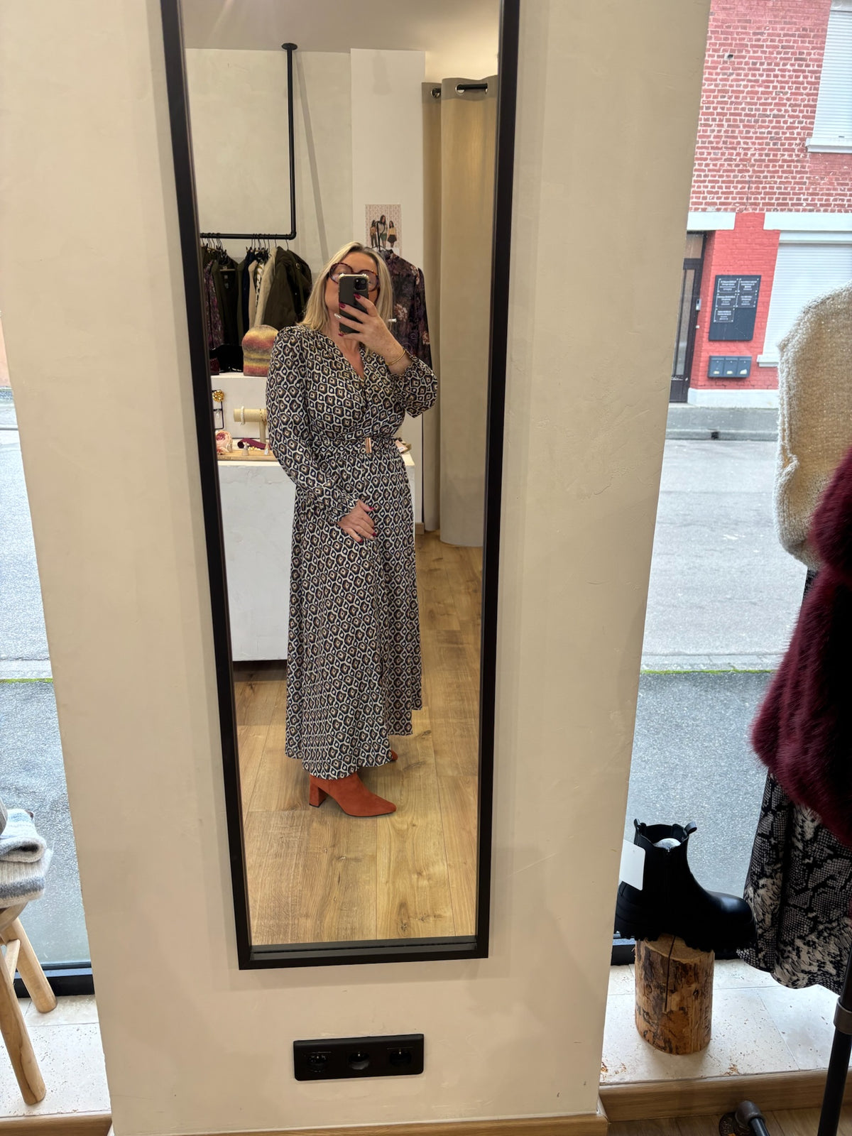 Robe longue marron - Ilona