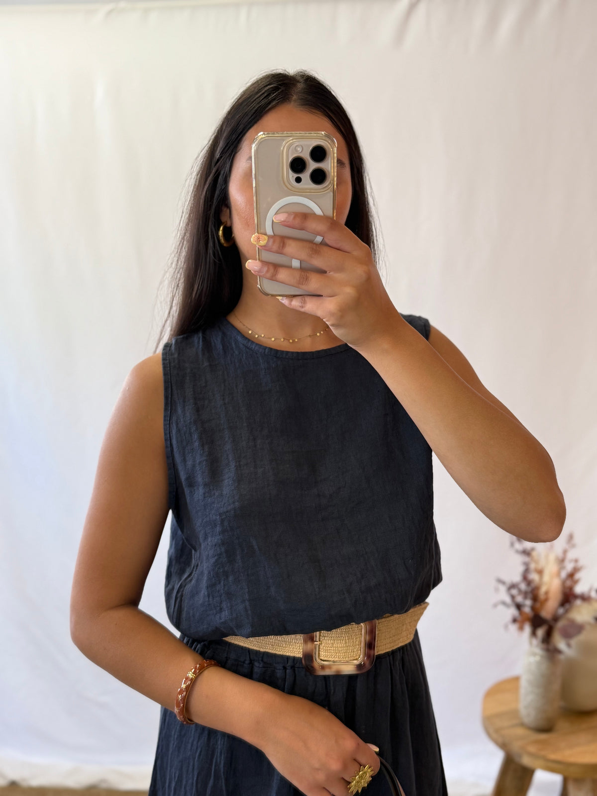 Ensemble lin marine - Astrid