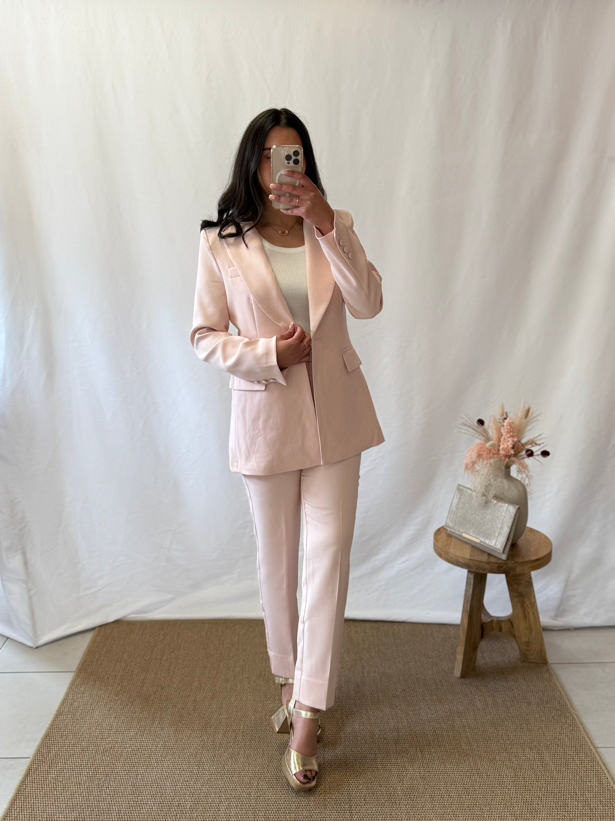 Pantalon cigarette rose - Aurel