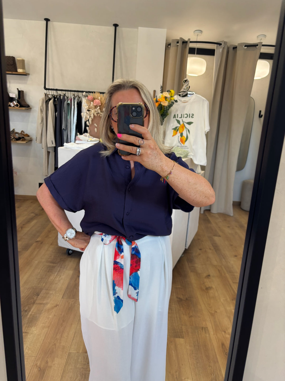 Blouse marine - Aurelo