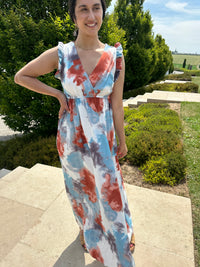 Robe longue terracotta - Anais