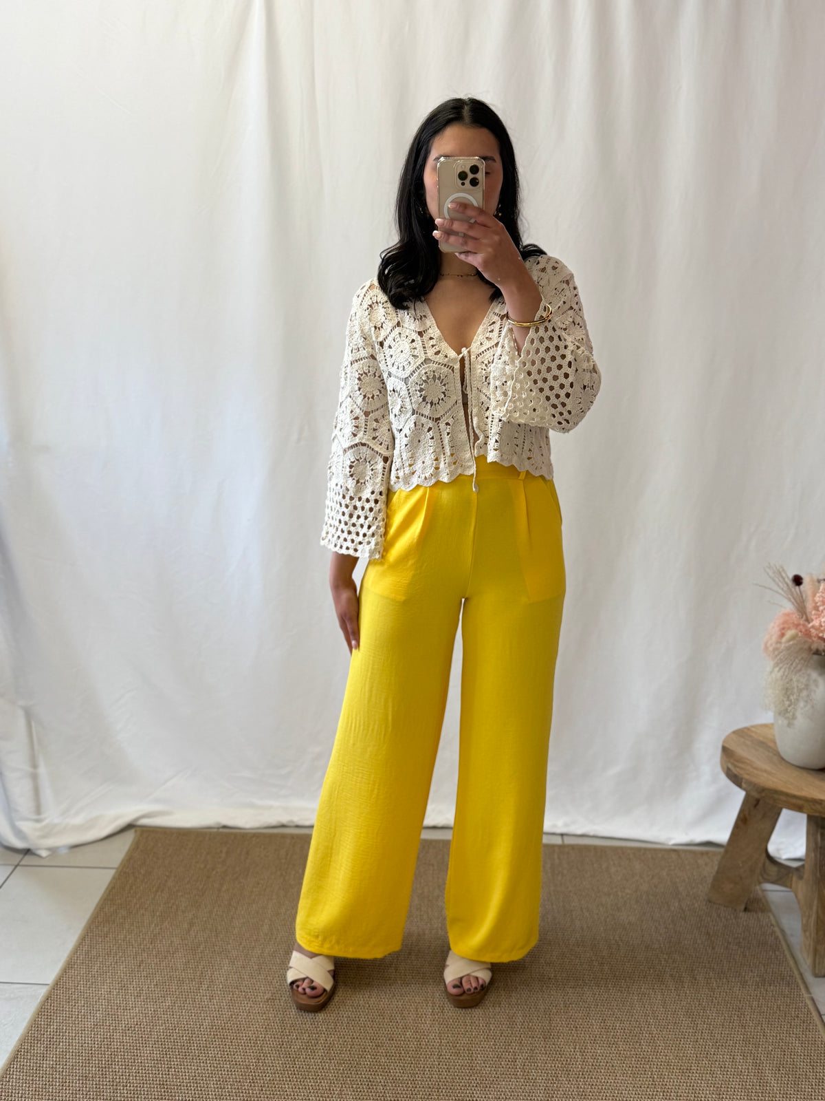 Pantalon fluide jaune - Paula
