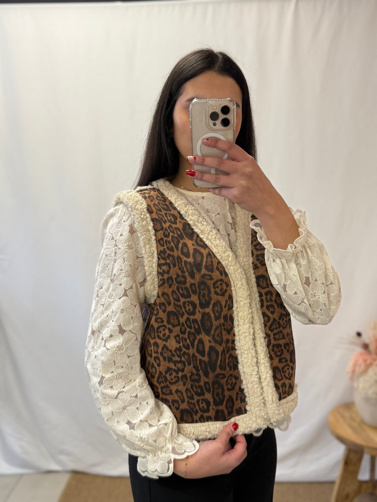 Gilet moumoute léopard - Madrid