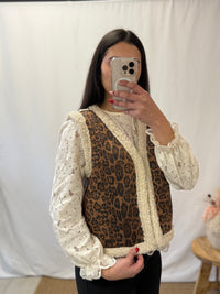 Gilet moumoute léopard - Madrid