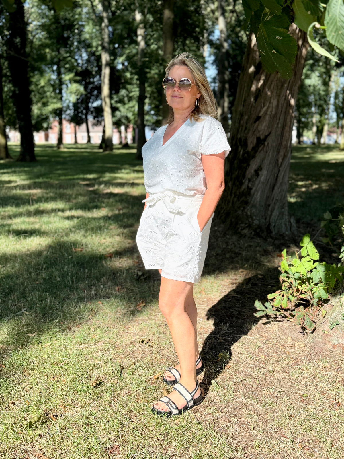 Short broderie blanc - Lola