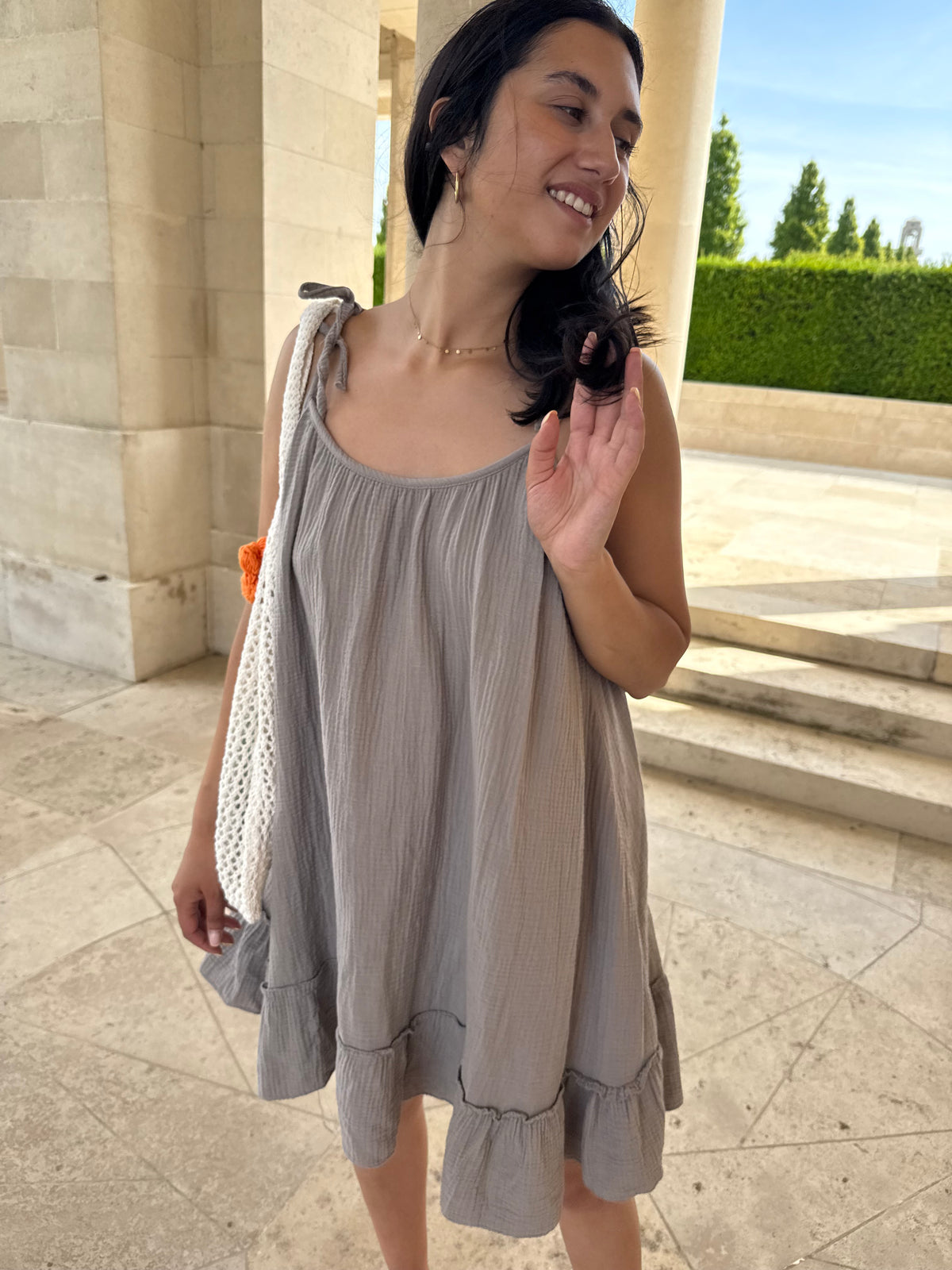 Robe gaze taupe - Vic