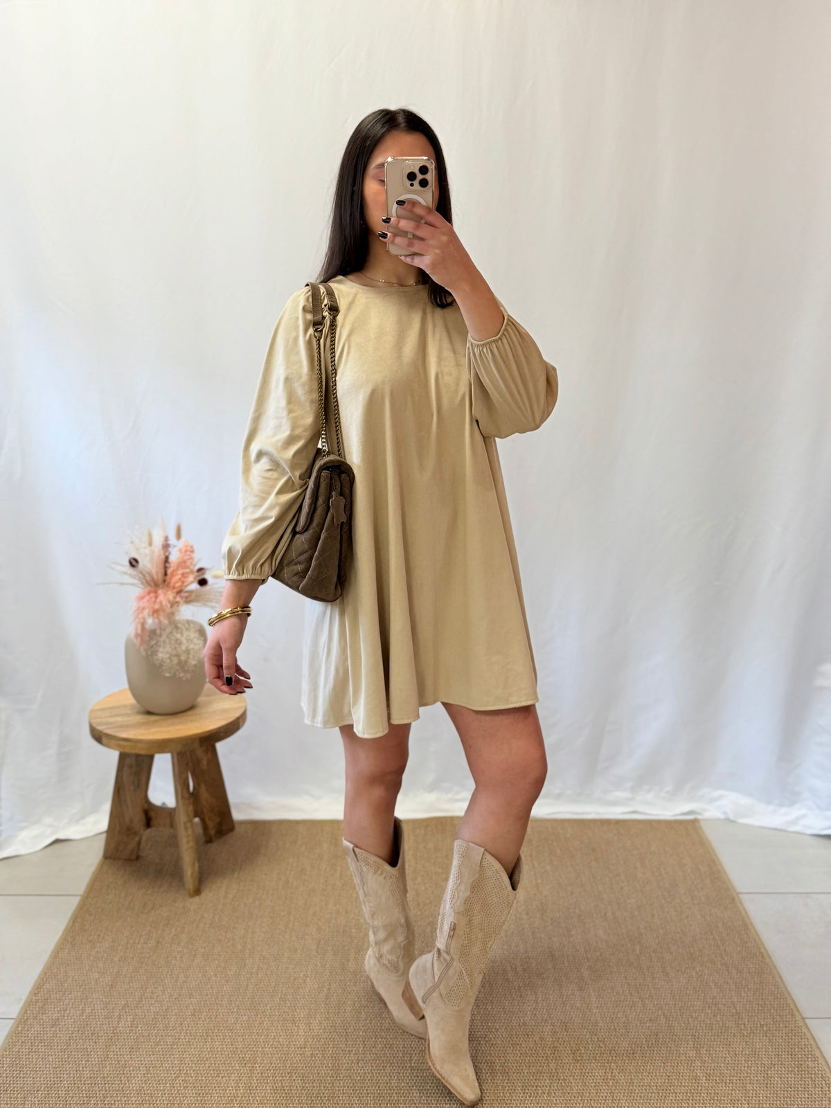 Robe daim ecru - Vanes