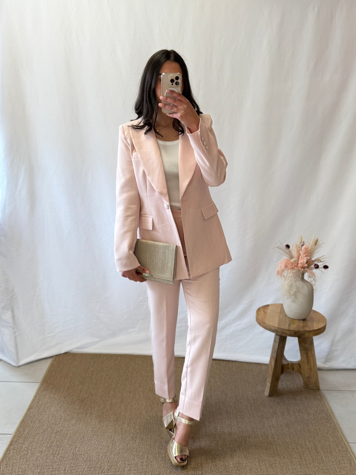 Pantalon cigarette rose - Aurel