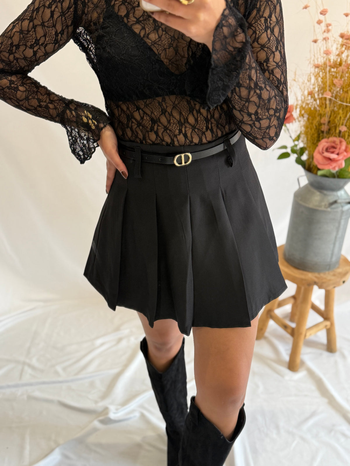 Jupe plissée noir - Oslo