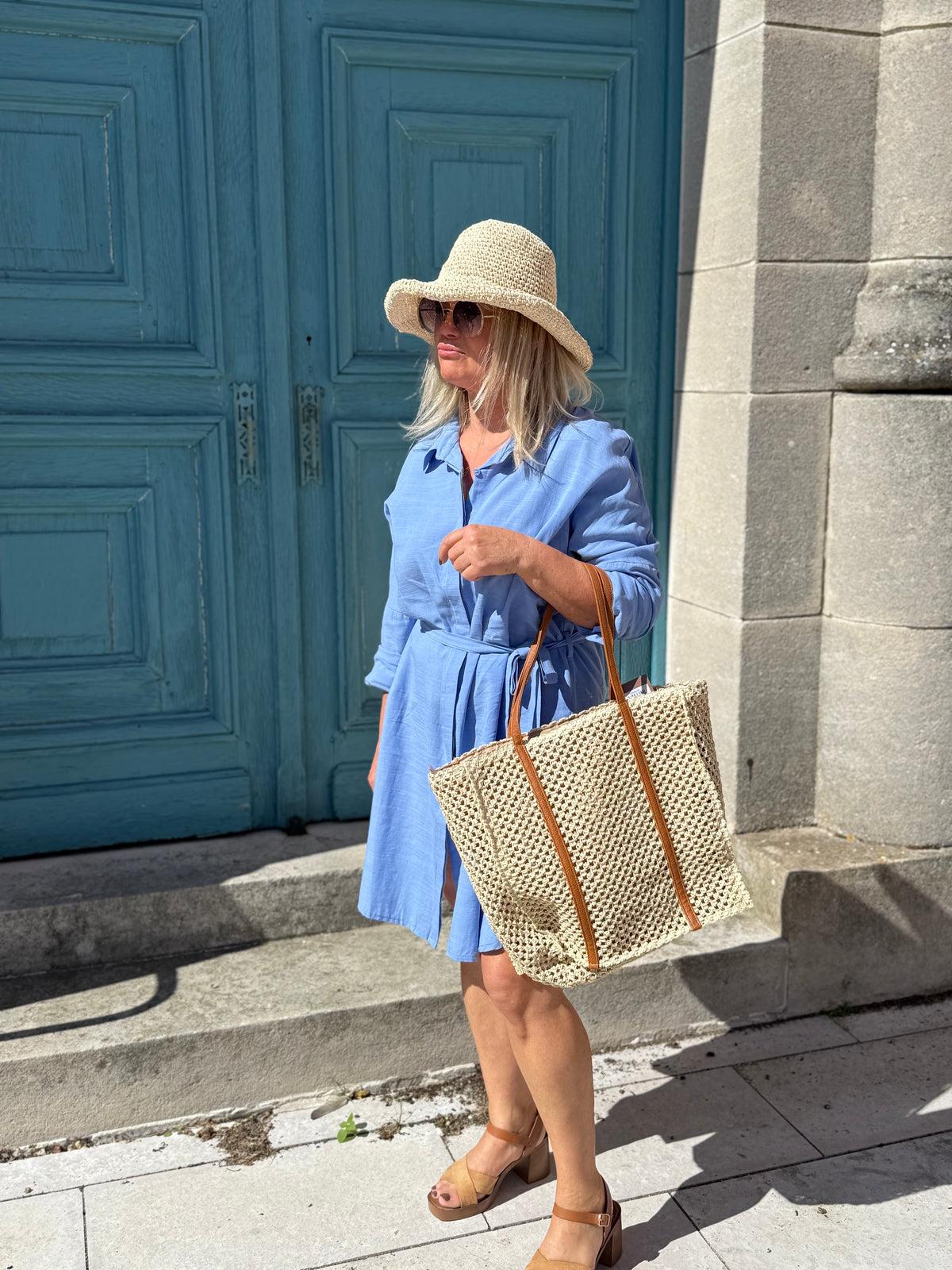Robe courte bleu - Pana