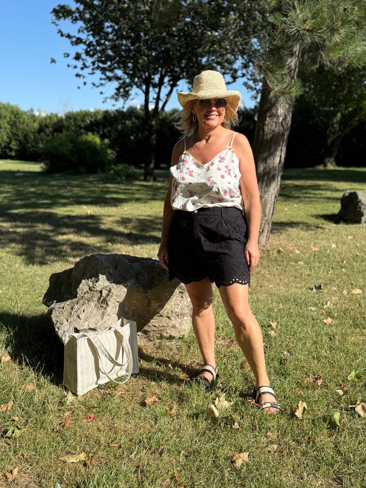 Short broderie noir - Lola