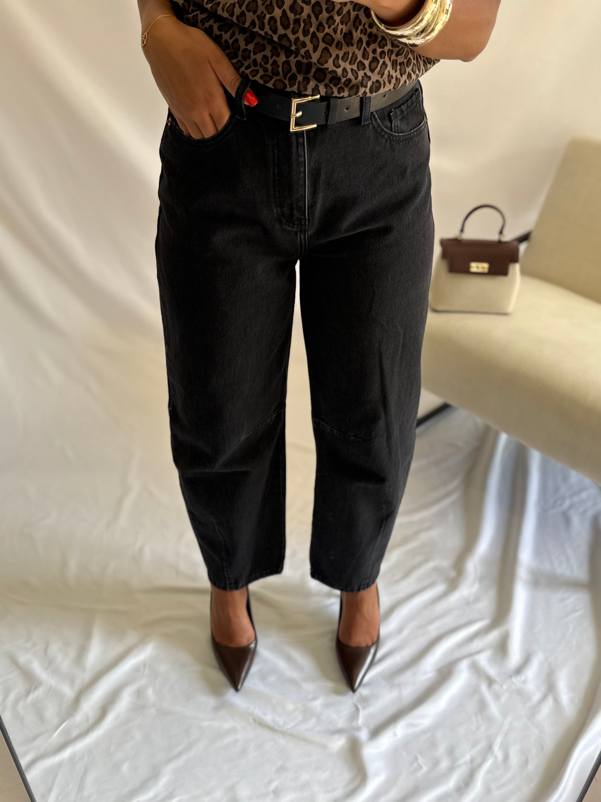 Jean ballon gris - Brandy