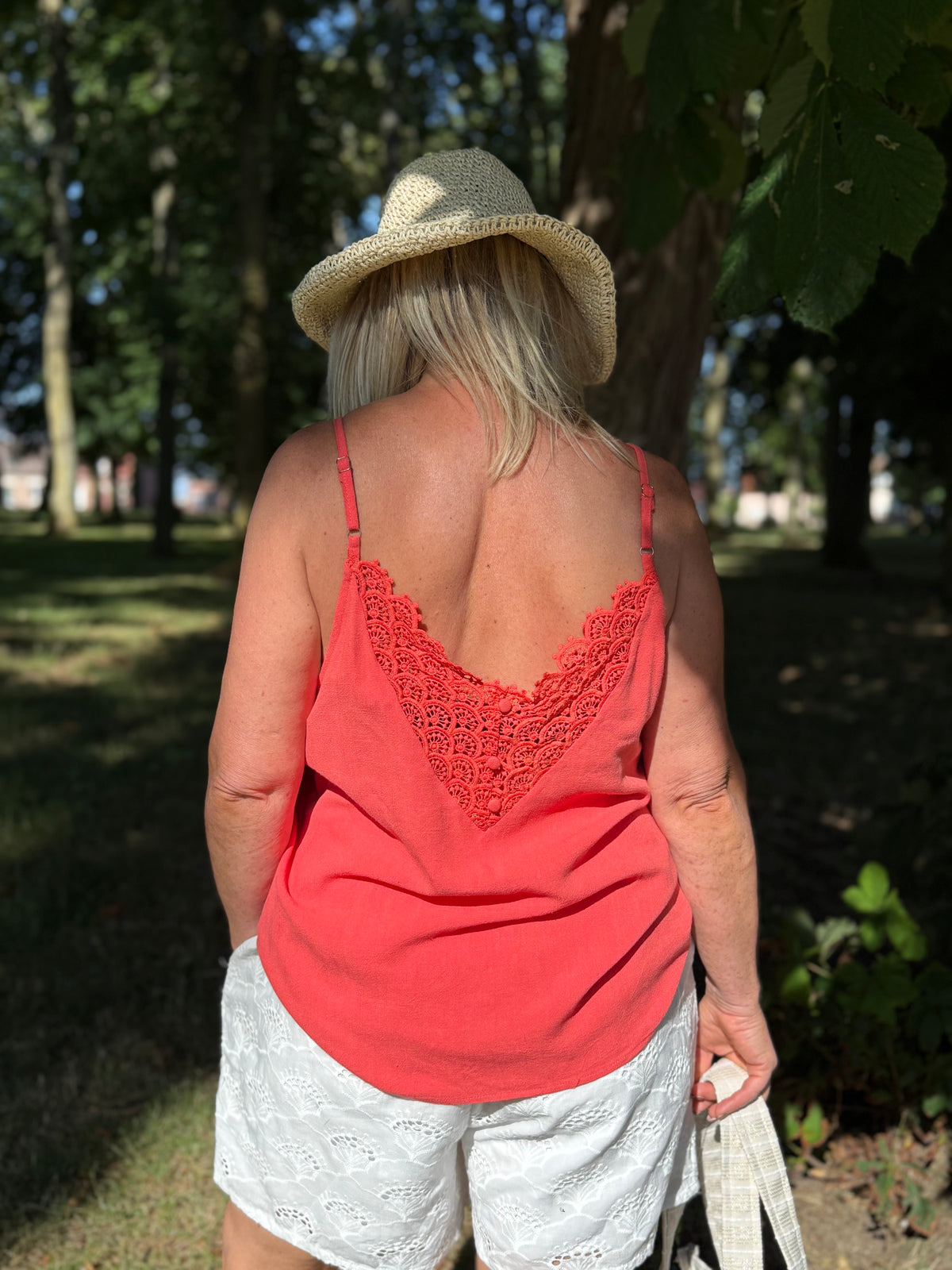 Top broderie corail - Coralie