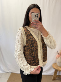 Gilet moumoute léopard - Madrid