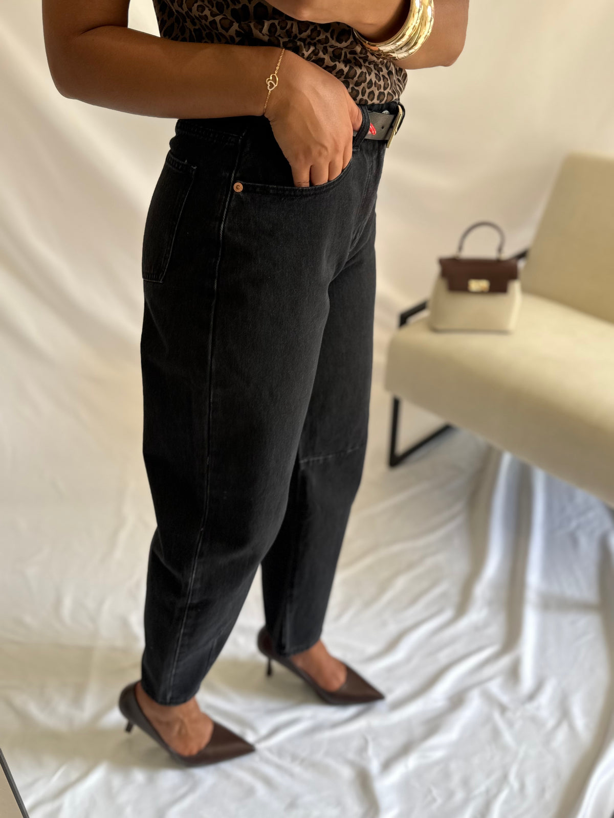 Jean ballon gris - Brandy