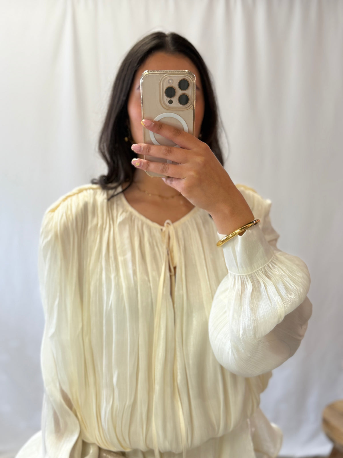 Robe ecru volant - Agatha