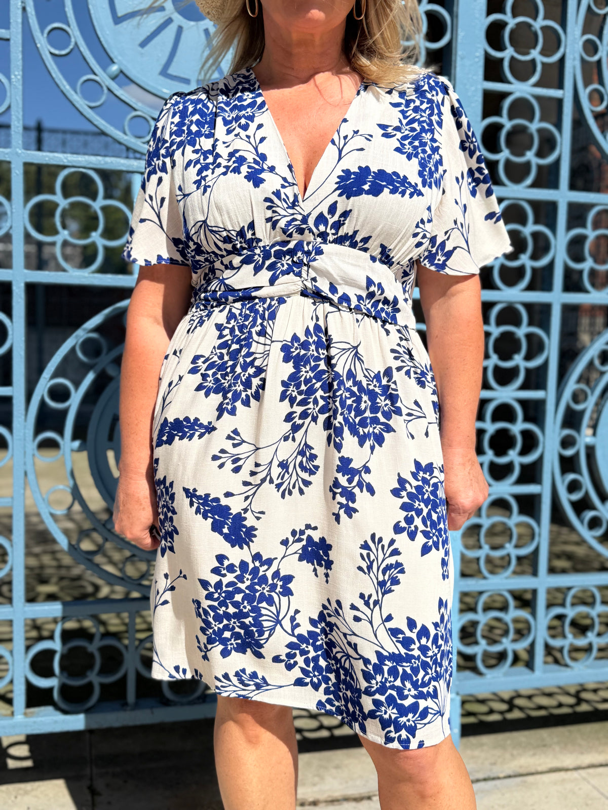 Robe courte motifs blanc - Agathe