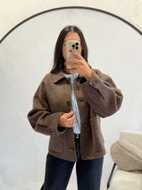 Veste laine brown - Flora