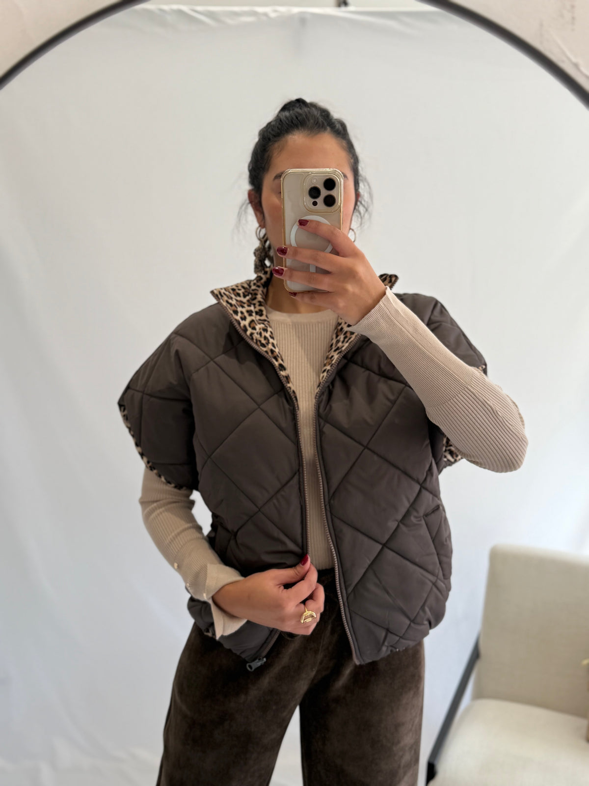 Veste réversible - Léopard