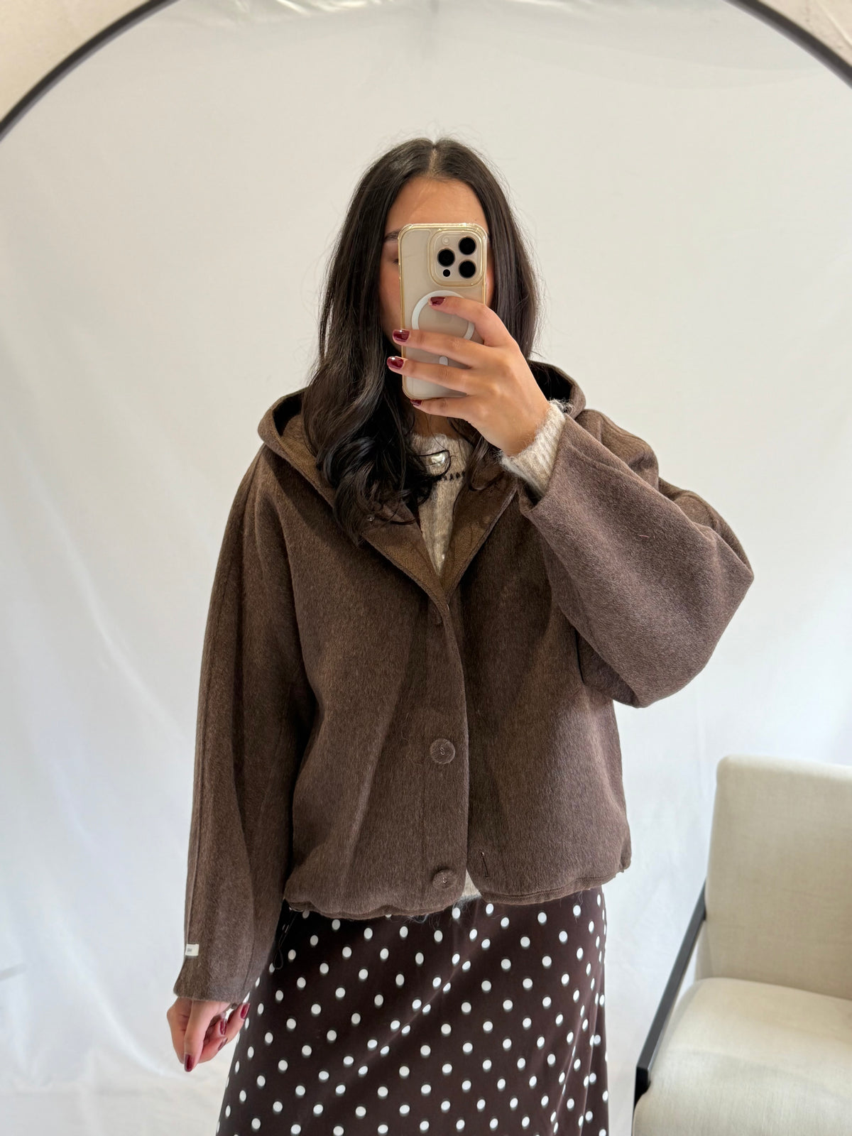 Manteau laine brown - Flora