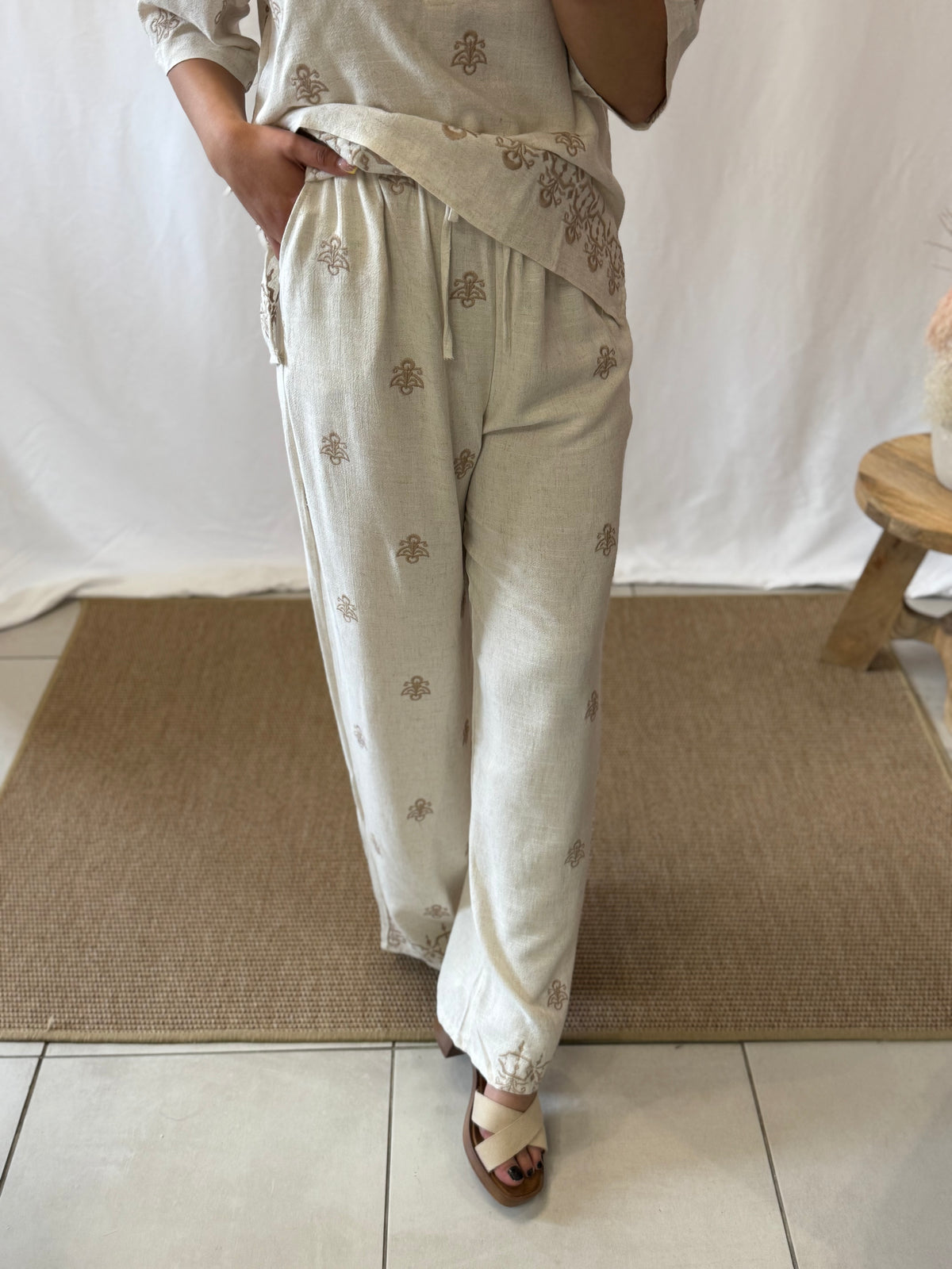 Pantalon écru lin - Vivo