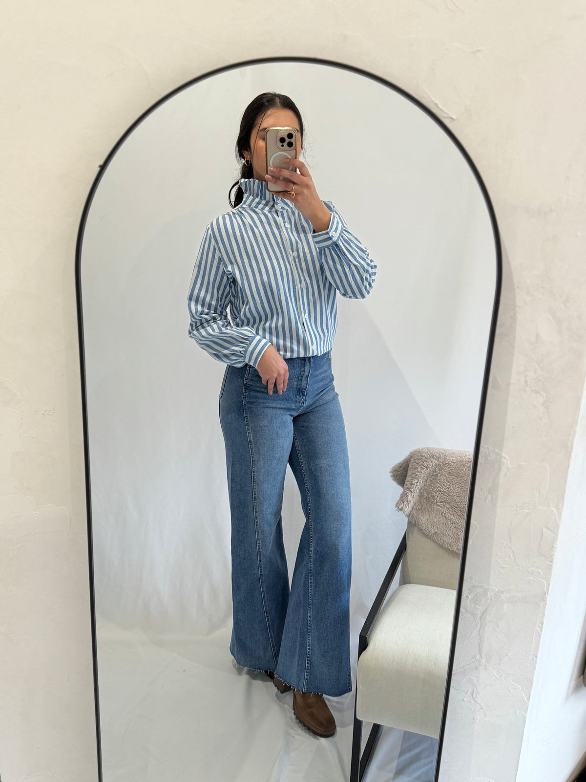 Chemise rayure bleu - Aby