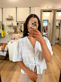 Haut broderie beige - Victor