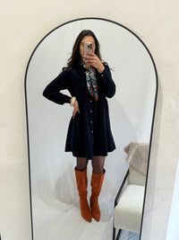 Robe velour marine - Alio