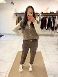 Gilet taupe - Alma
