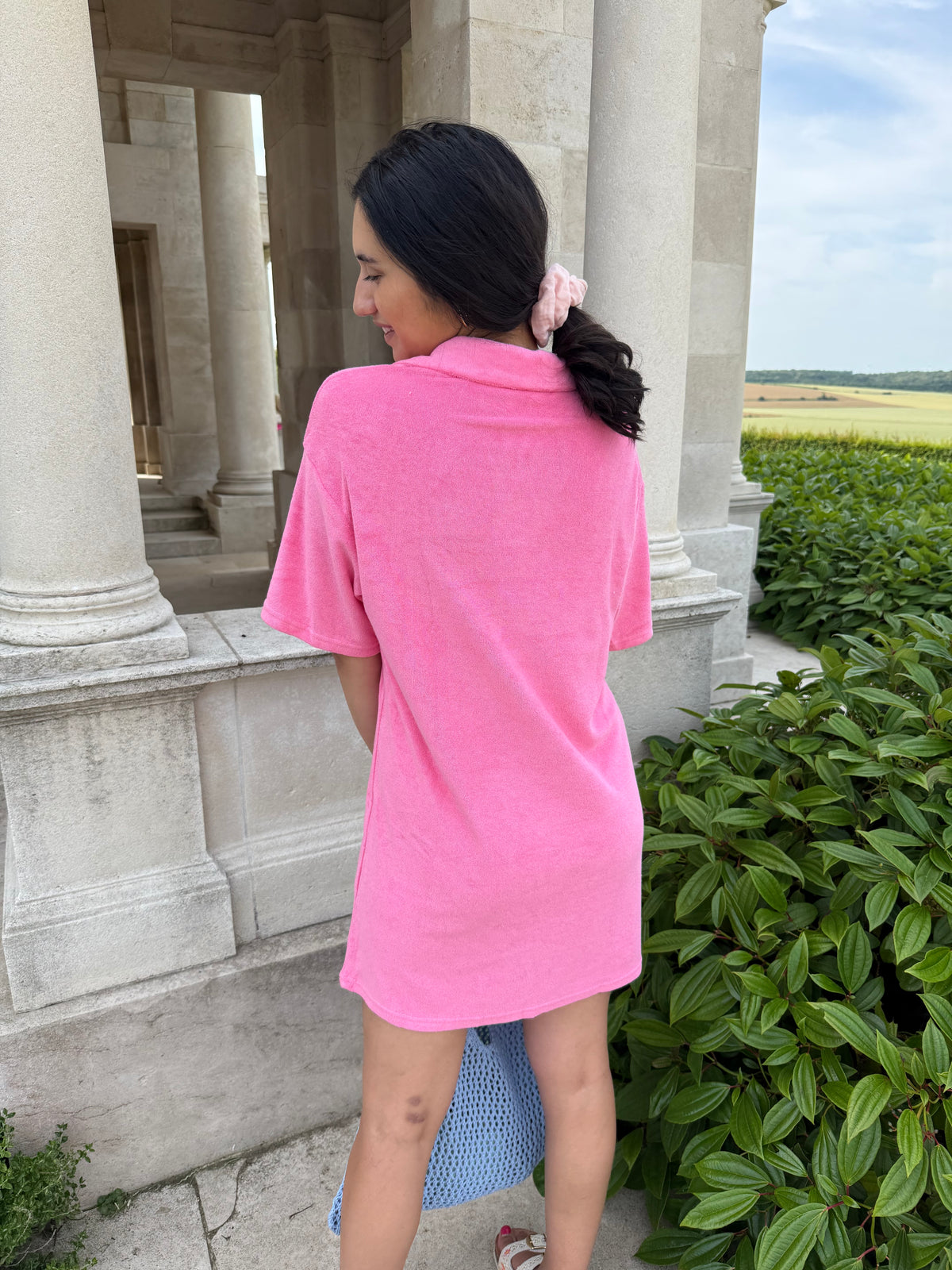 Robe éponge rose - Astrid