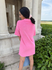 Robe éponge rose - Astrid