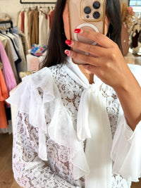 Blouse dentelle blanc - Agatha