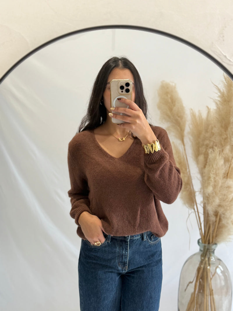 Pull marron - Nina