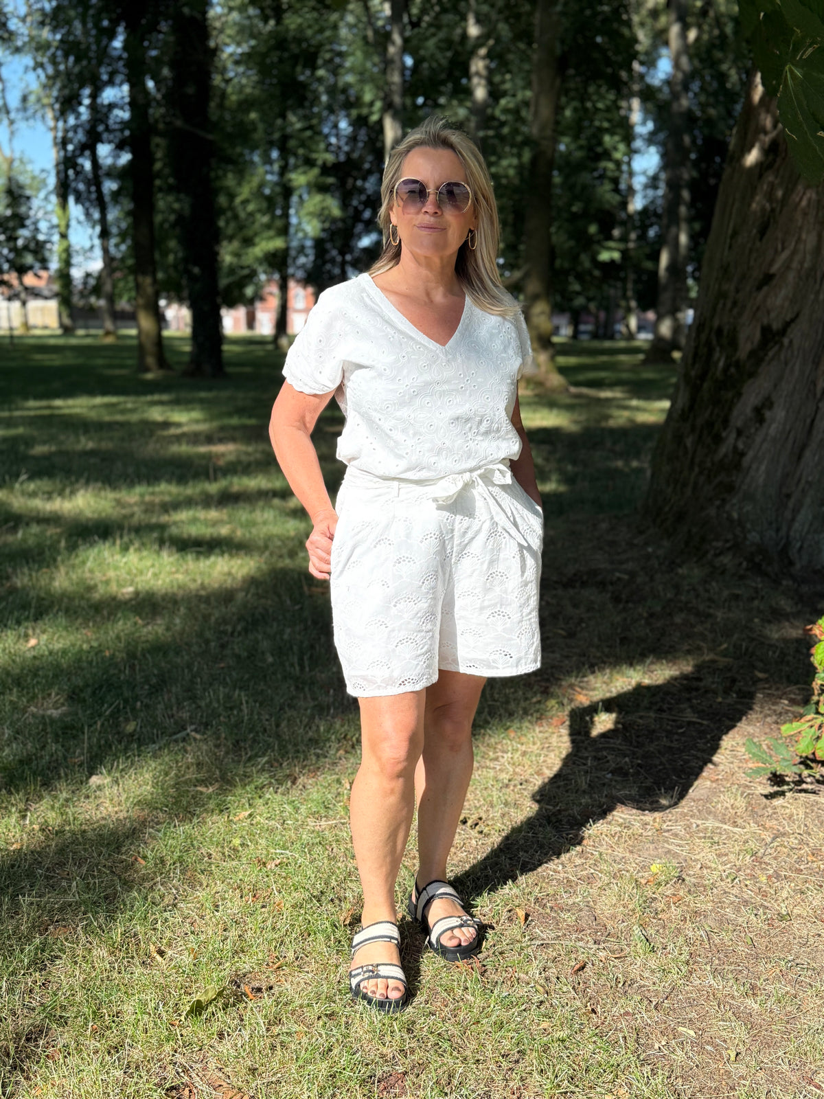 Short broderie blanc - Lola