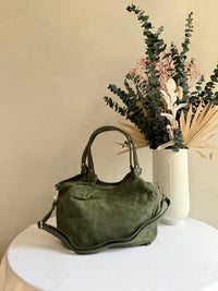 Sac cuir daim kaki - Jade