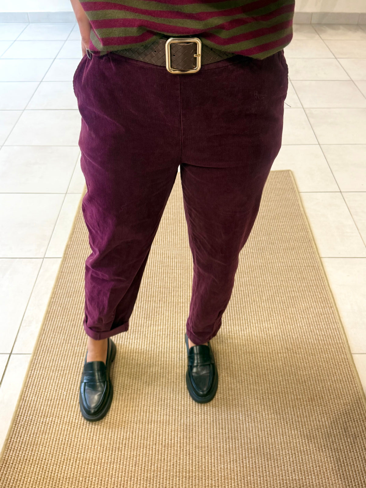 Pantalon velours bordeaux - Chloé