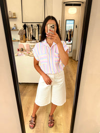 Blouse gaze de bleu - Enzo